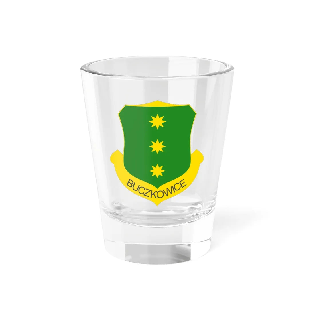 POL Buczkowice COA text (Poland) (Coat of Arms) Shot Glass 1.5oz 1.5oz - Go Mug Yourself