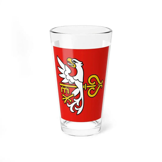 POL Budzyn flag (Poland) Pint Glass 16oz 16oz - Go Mug Yourself