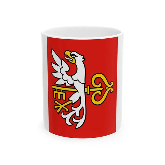 POL Budzyn flag (Poland) White Coffee Mug 11oz - Go Mug Yourself