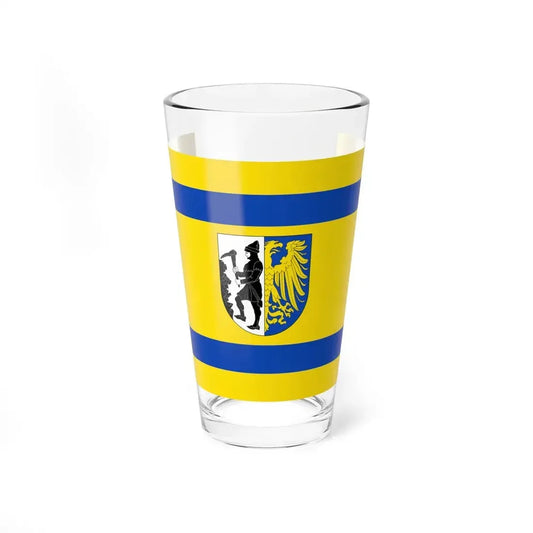 POL Bytom flag (Poland) Pint Glass 16oz 16oz - Go Mug Yourself