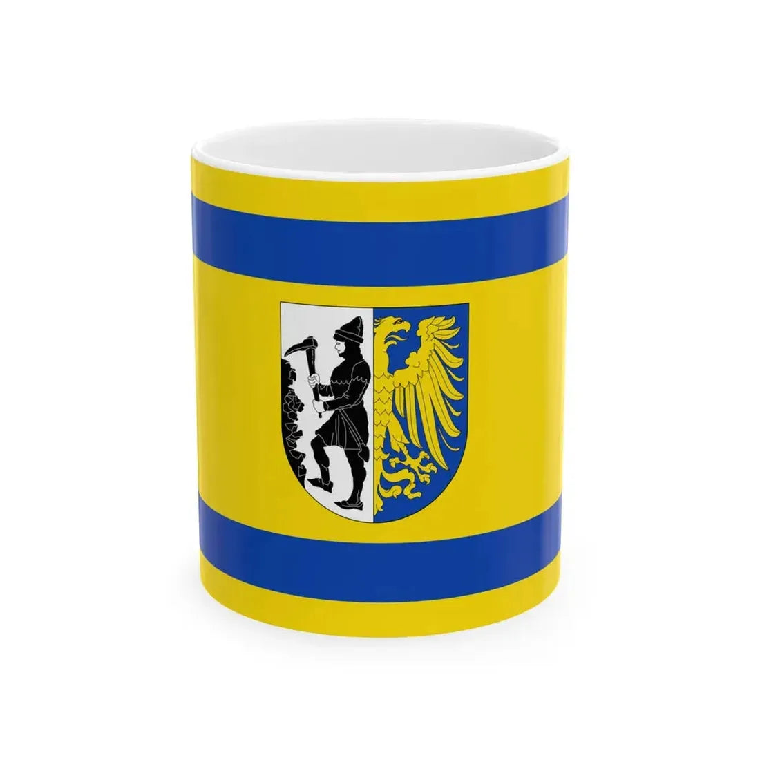 POL Bytom flag (Poland) White Coffee Mug 11oz - Go Mug Yourself
