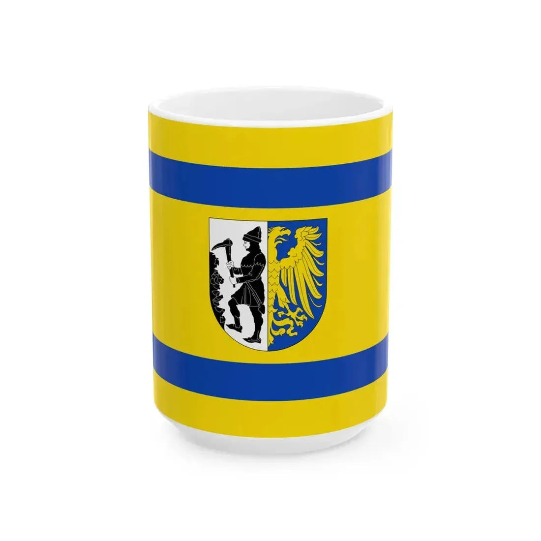 POL Bytom flag (Poland) White Coffee Mug 15oz - Go Mug Yourself