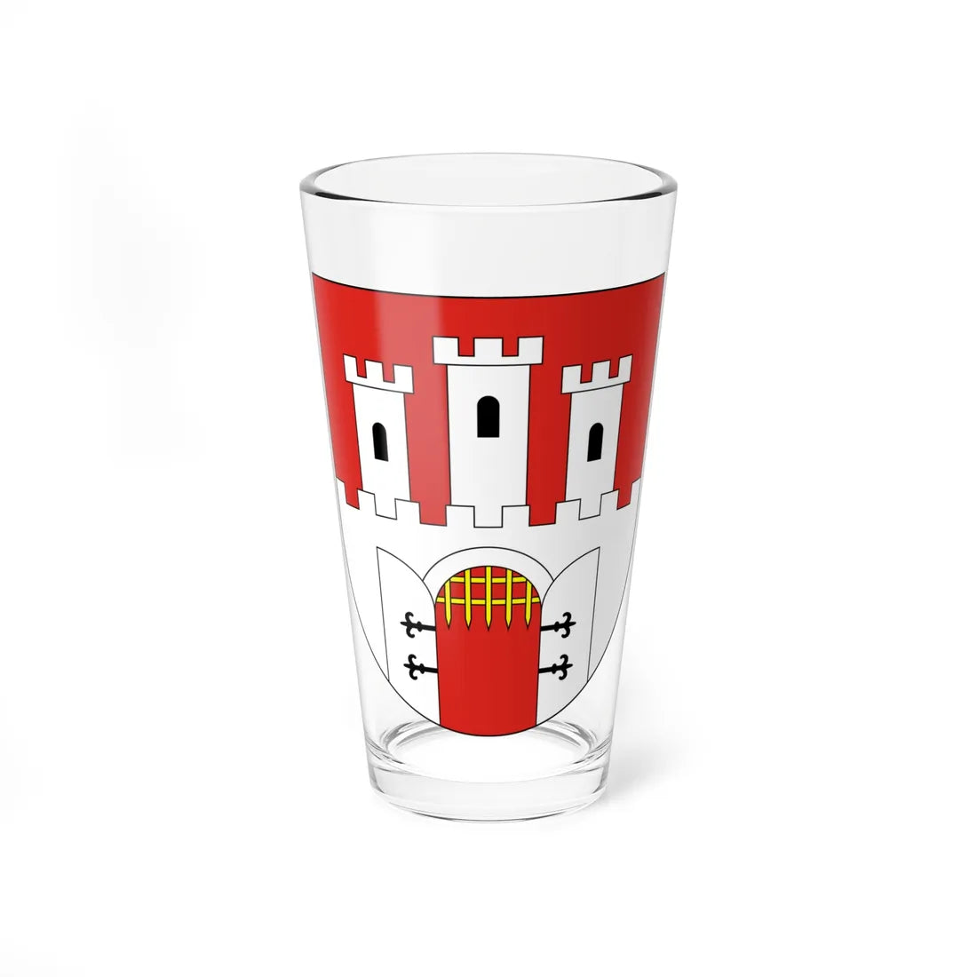 POL Chęciny COA (Poland) (Coat of Arms) Pint Glass 16oz 16oz - Go Mug Yourself