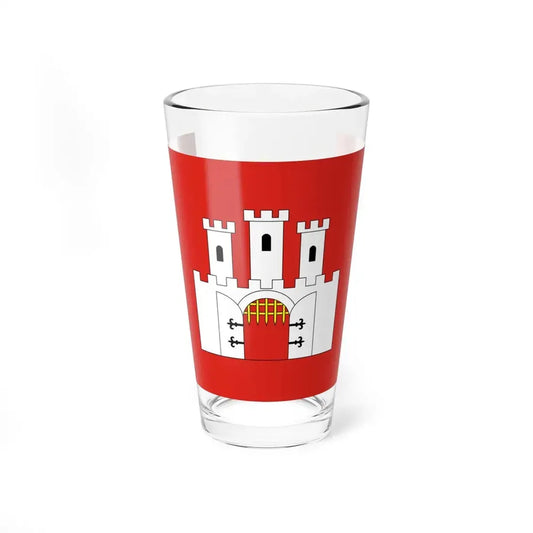 POL Checiny flag (Poland) Pint Glass 16oz 16oz - Go Mug Yourself