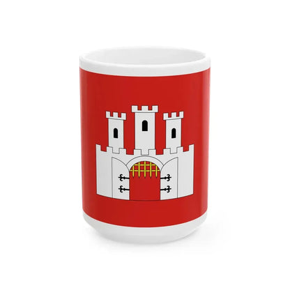 POL Checiny flag (Poland) White Coffee Mug 15oz - Go Mug Yourself