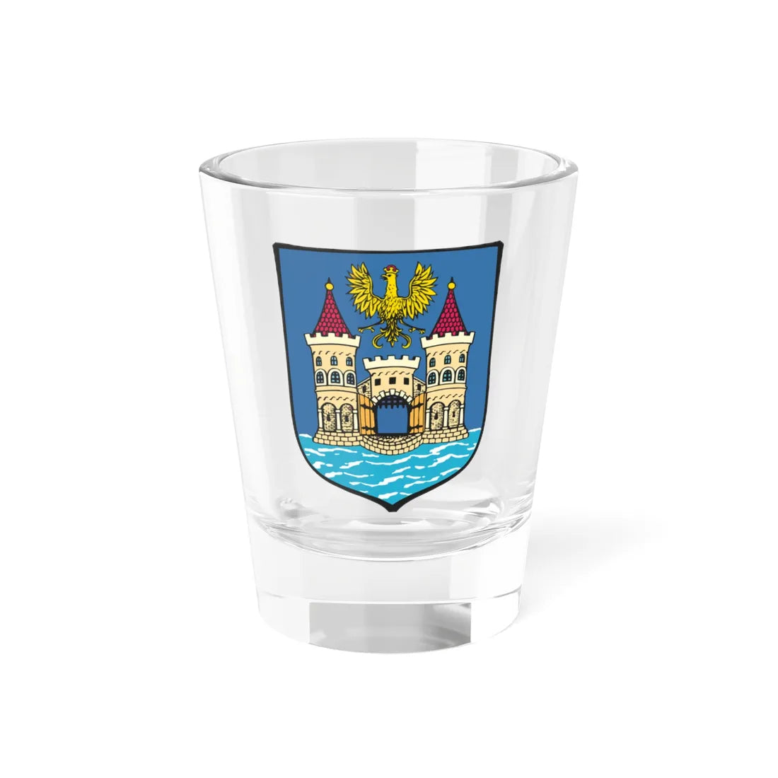 POL Cieszyn COA (Poland) (Coat of Arms) Shot Glass 1.5oz 1.5oz - Go Mug Yourself