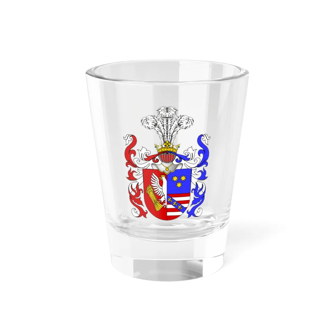 POL COA Arnault le Buy (Poland) (Coat of Arms) Shot Glass 1.5oz 1.5oz - Go Mug Yourself