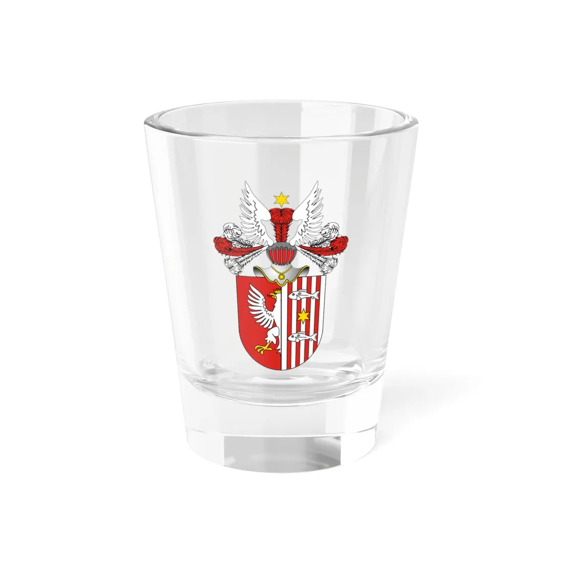 POL COA Bacciarelli (Poland) (Coat of Arms) Shot Glass 1.5oz 1.5oz - Go Mug Yourself