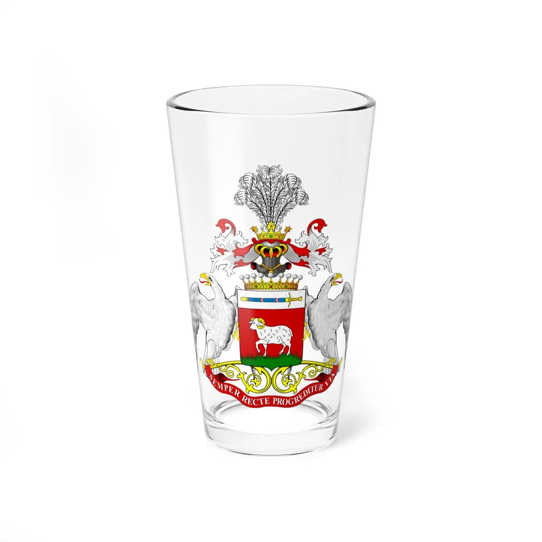 POL COA Borkowski hrabia (Poland) (Coat of Arms) Pint Glass 16oz 16oz - Go Mug Yourself