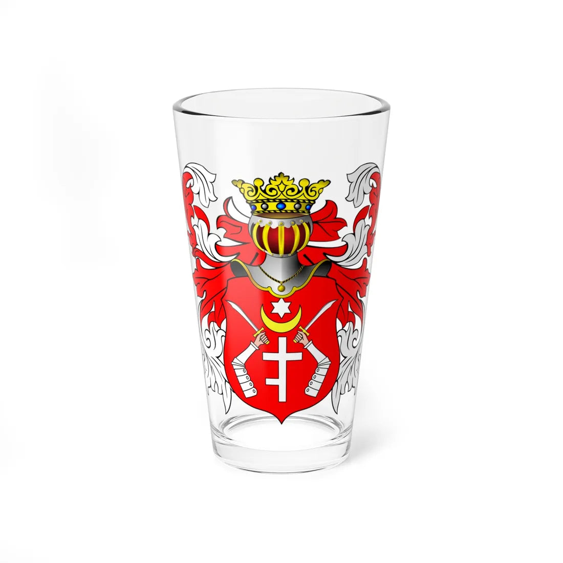 POL COA Bronisław (Poland) (Coat of Arms) Pint Glass 16oz 16oz - Go Mug Yourself
