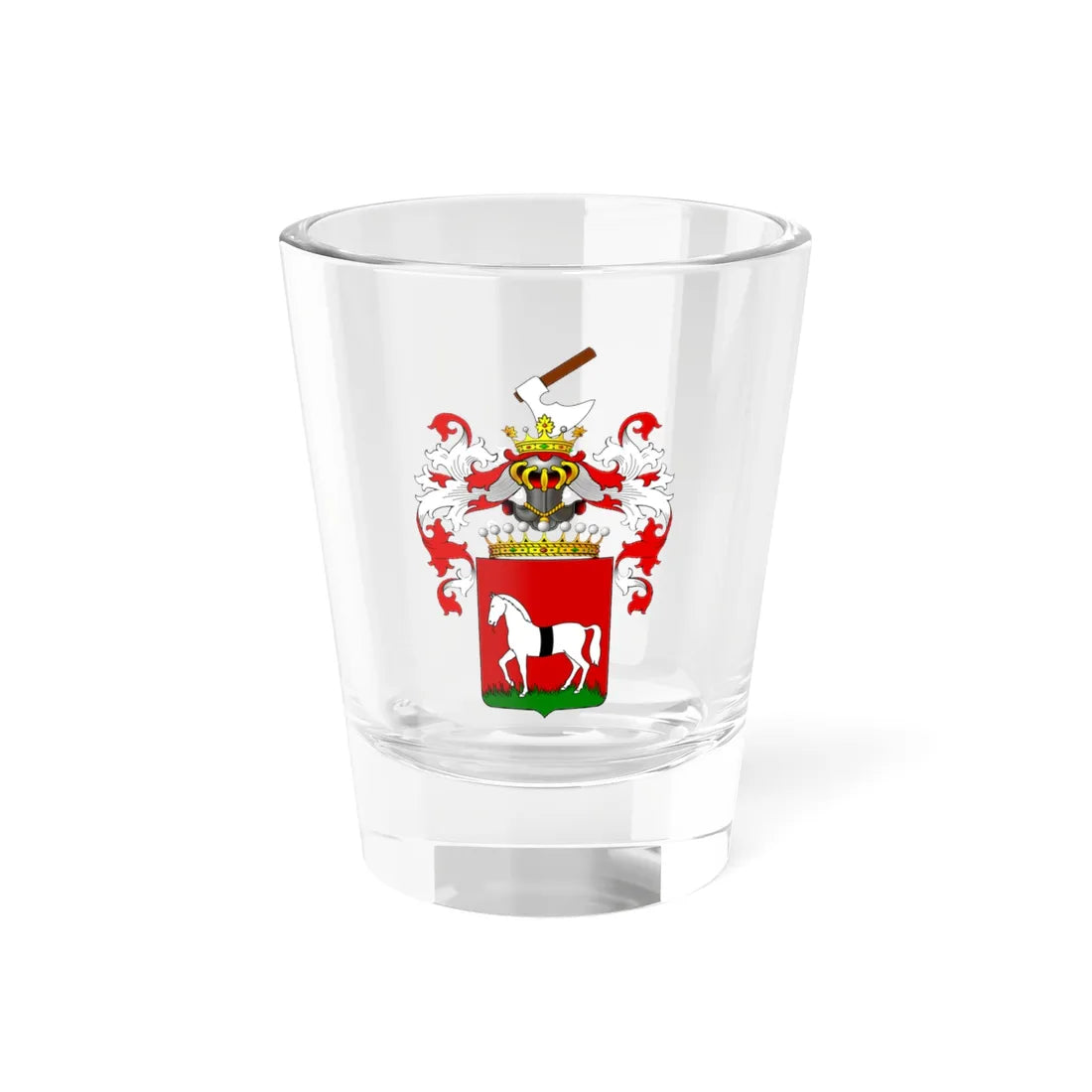 POL COA Bystrzonowski hrabia (Poland) (Coat of Arms) Shot Glass 1.5oz 1.5oz - Go Mug Yourself