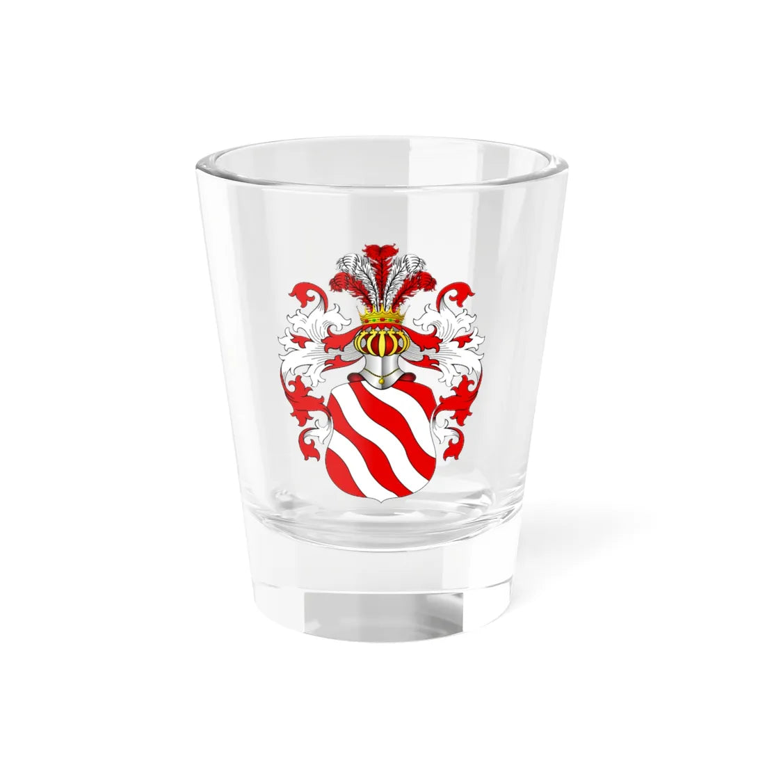 POL COA Kronenberg (Poland) (Coat of Arms) Shot Glass 1.5oz 1.5oz - Go Mug Yourself