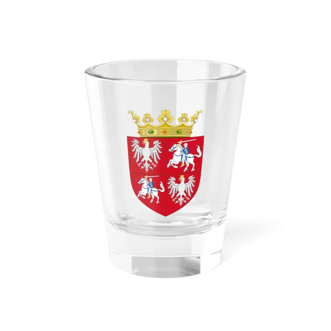 POL COA Polish-Lithuanian Commonwealth (Lithuania) (Coat of Arms) Shot Glass 1.5oz 1.5oz - Go Mug Yourself
