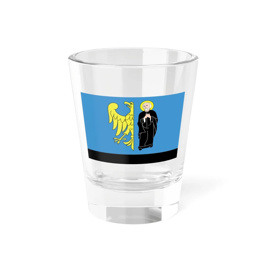 POL Czechowice-Dziedzice flag (Poland) Shot Glass 1.5oz 1.5oz - Go Mug Yourself