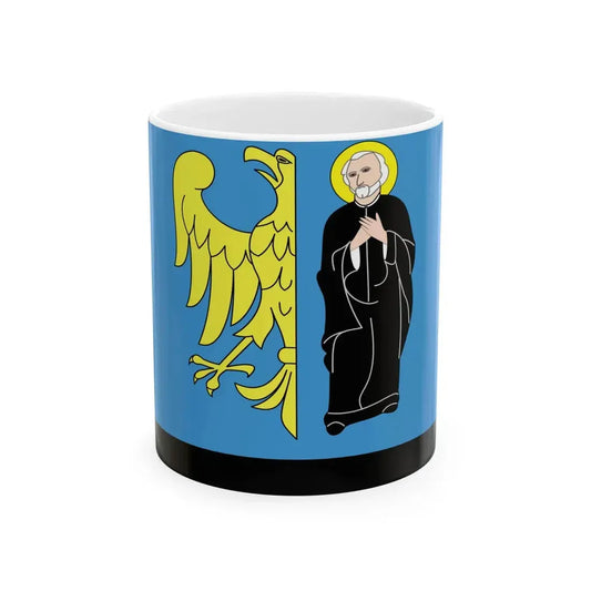POL Czechowice-Dziedzice flag (Poland) White Coffee Mug 11oz - Go Mug Yourself