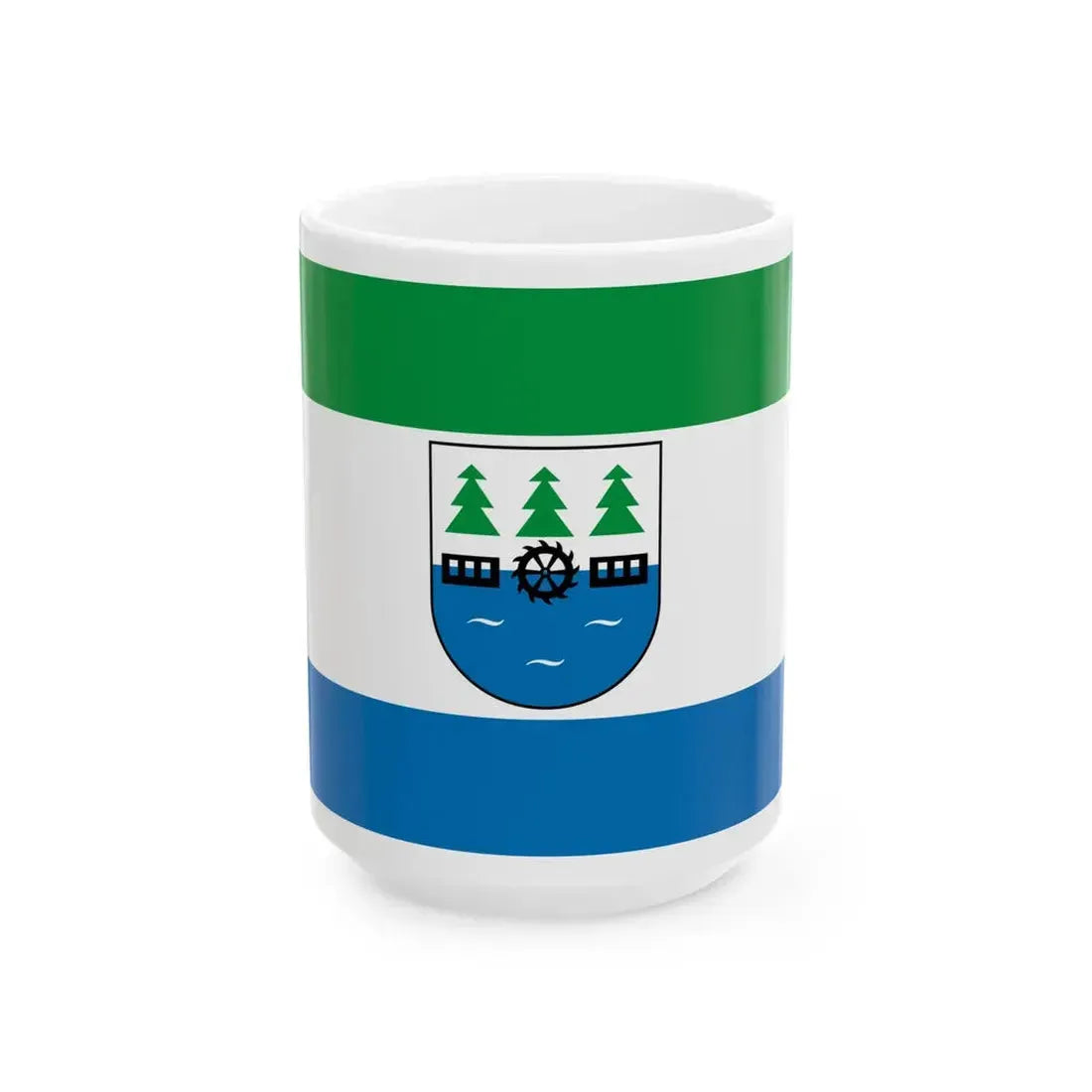 POL Czersk flag (Poland) White Coffee Mug 15oz - Go Mug Yourself