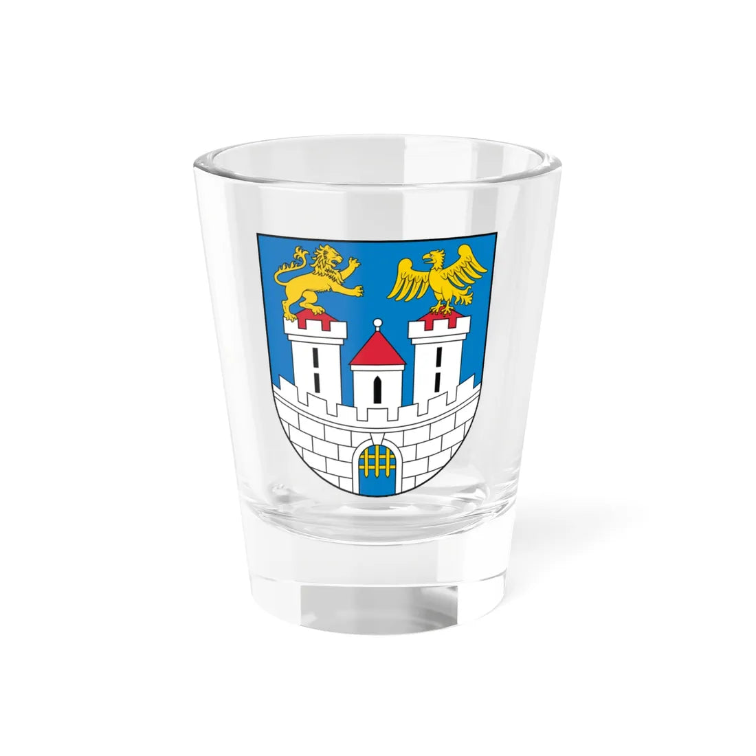 POL Częstochowa COA (Poland) (Coat of Arms) Shot Glass 1.5oz 1.5oz - Go Mug Yourself