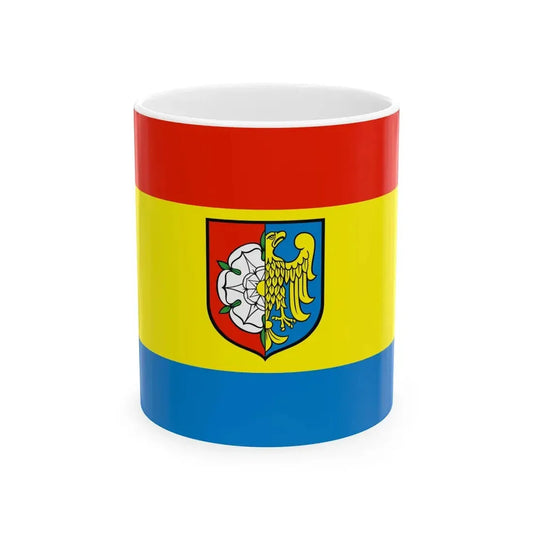 POL Dobrodzien flag (Poland) White Coffee Mug 11oz - Go Mug Yourself