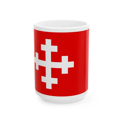 POL Dobrzyca flag (Poland) White Coffee Mug 15oz - Go Mug Yourself