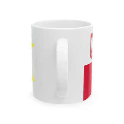 POL dowodca obrony wybrzeza rank flag (Poland) White Coffee Mug - Go Mug Yourself