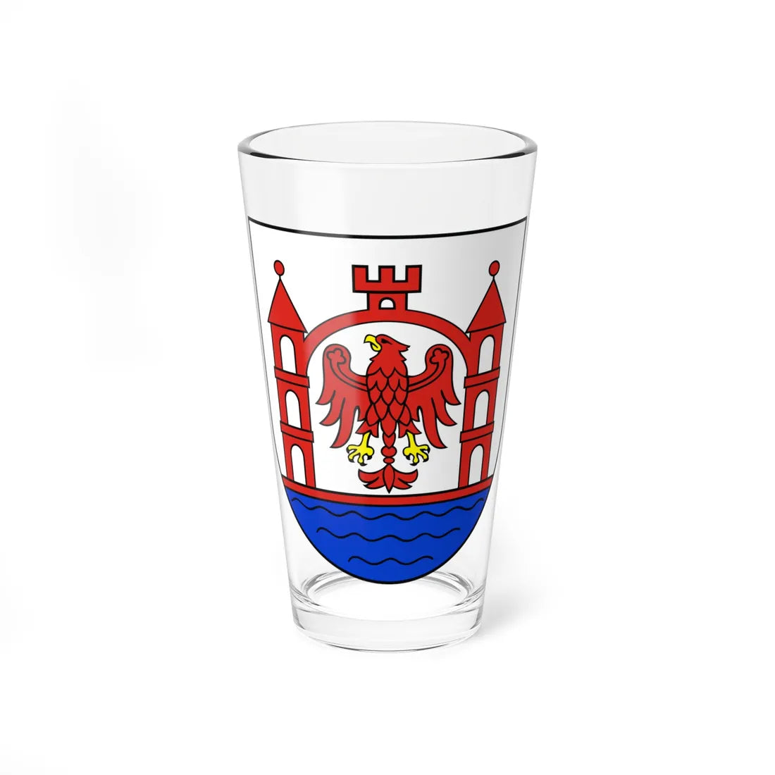 POL Drawsko Pomorskie COA (Poland) (Coat of Arms) Pint Glass 16oz 16oz - Go Mug Yourself