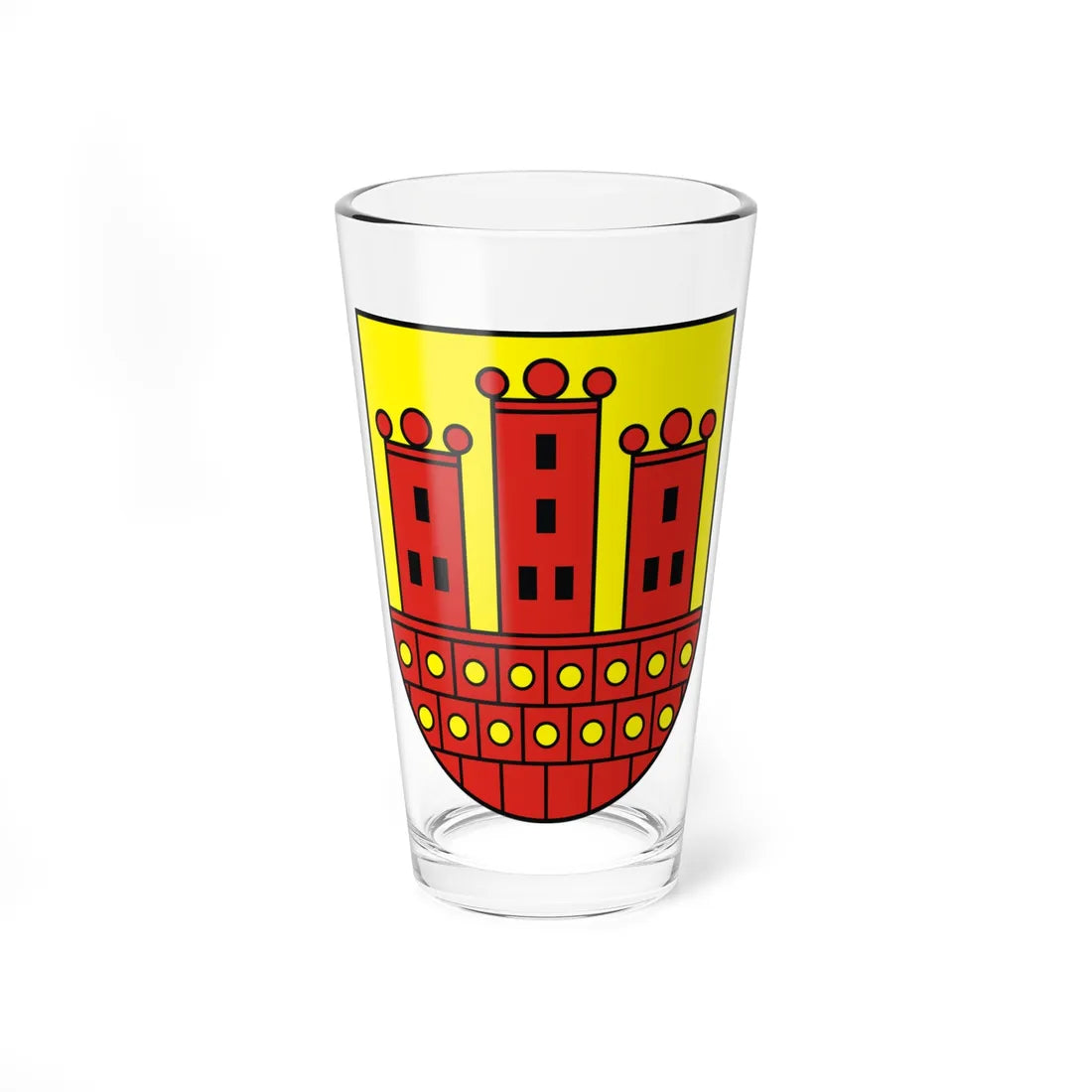 POL Działoszyn COA (Poland) (Coat of Arms) Pint Glass 16oz 16oz - Go Mug Yourself