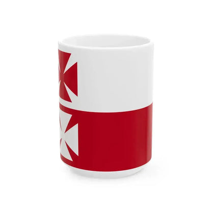 POL Elblag flag (Poland) White Coffee Mug 15oz - Go Mug Yourself