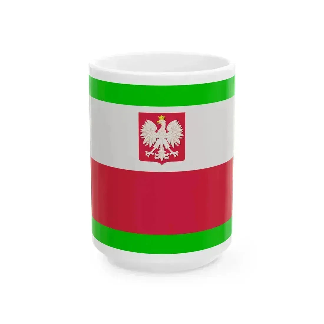 POL Flag Border Guard (Poland) White Coffee Mug 15oz - Go Mug Yourself