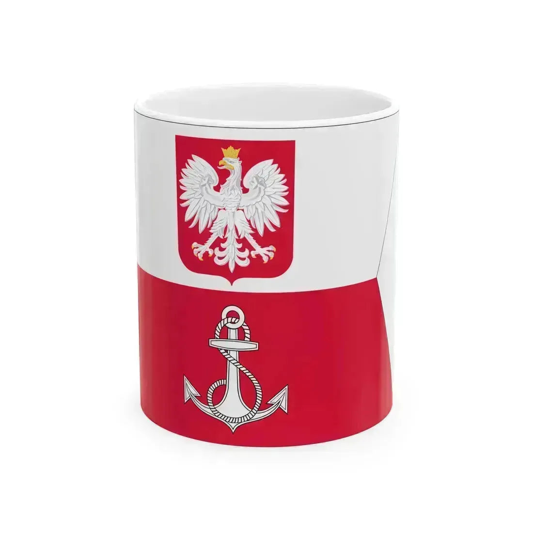 POL Flaga D-ca MW (Poland) White Coffee Mug 11oz - Go Mug Yourself
