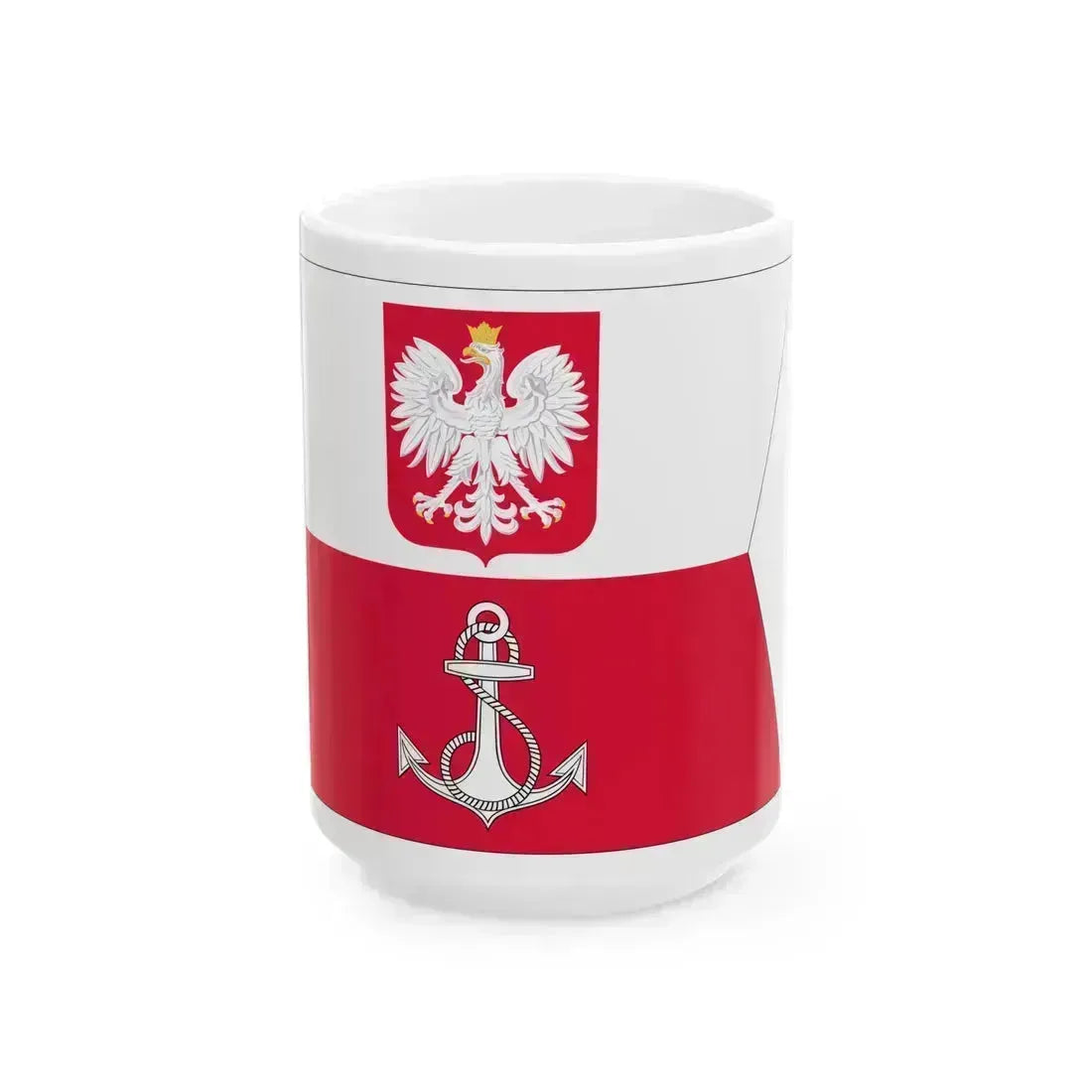 POL Flaga D-ca MW (Poland) White Coffee Mug 15oz - Go Mug Yourself