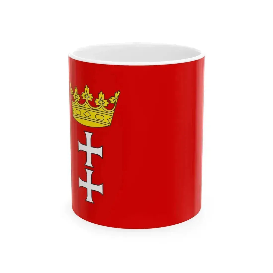 POL Gdansk flag (Poland) White Coffee Mug 11oz - Go Mug Yourself