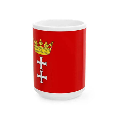 POL Gdansk flag (Poland) White Coffee Mug 15oz - Go Mug Yourself