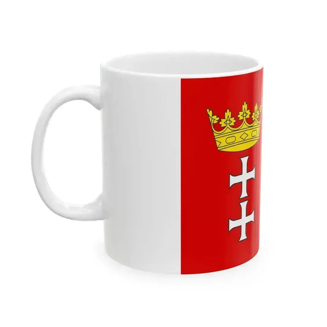 POL Gdansk flag (Poland) White Coffee Mug - Go Mug Yourself