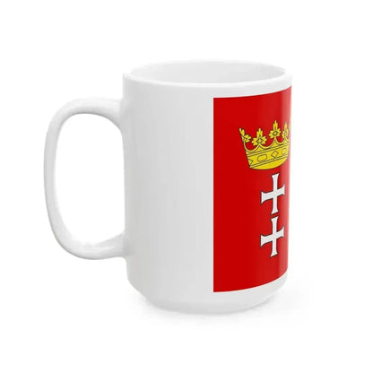 POL Gdansk flag (Poland) White Coffee Mug - Go Mug Yourself