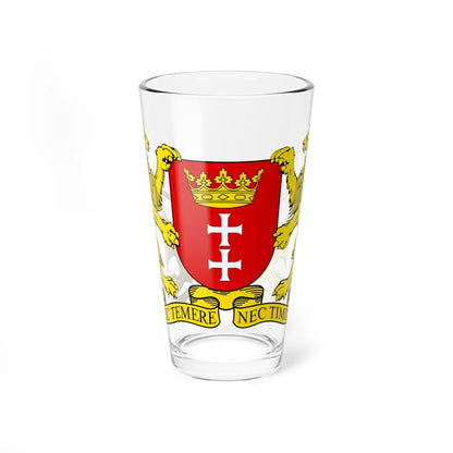 POL Gdańsk COA grand (Poland) (Coat of Arms) Pint Glass 16oz 16oz - Go Mug Yourself
