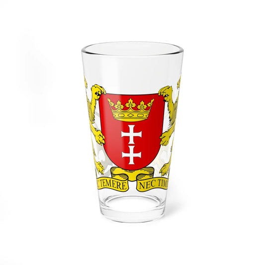 POL Gdańsk COA grand (Poland) (Coat of Arms) Pint Glass 16oz 16oz - Go Mug Yourself