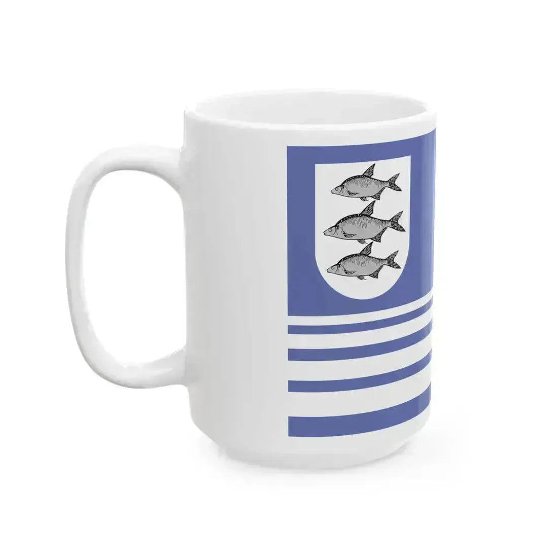 POL Gizycko flag old (Poland) White Coffee Mug - Go Mug Yourself