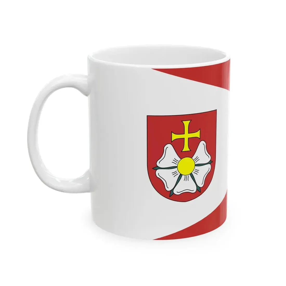 POL gmina Burzenin flag (Poland) White Coffee Mug - Go Mug Yourself