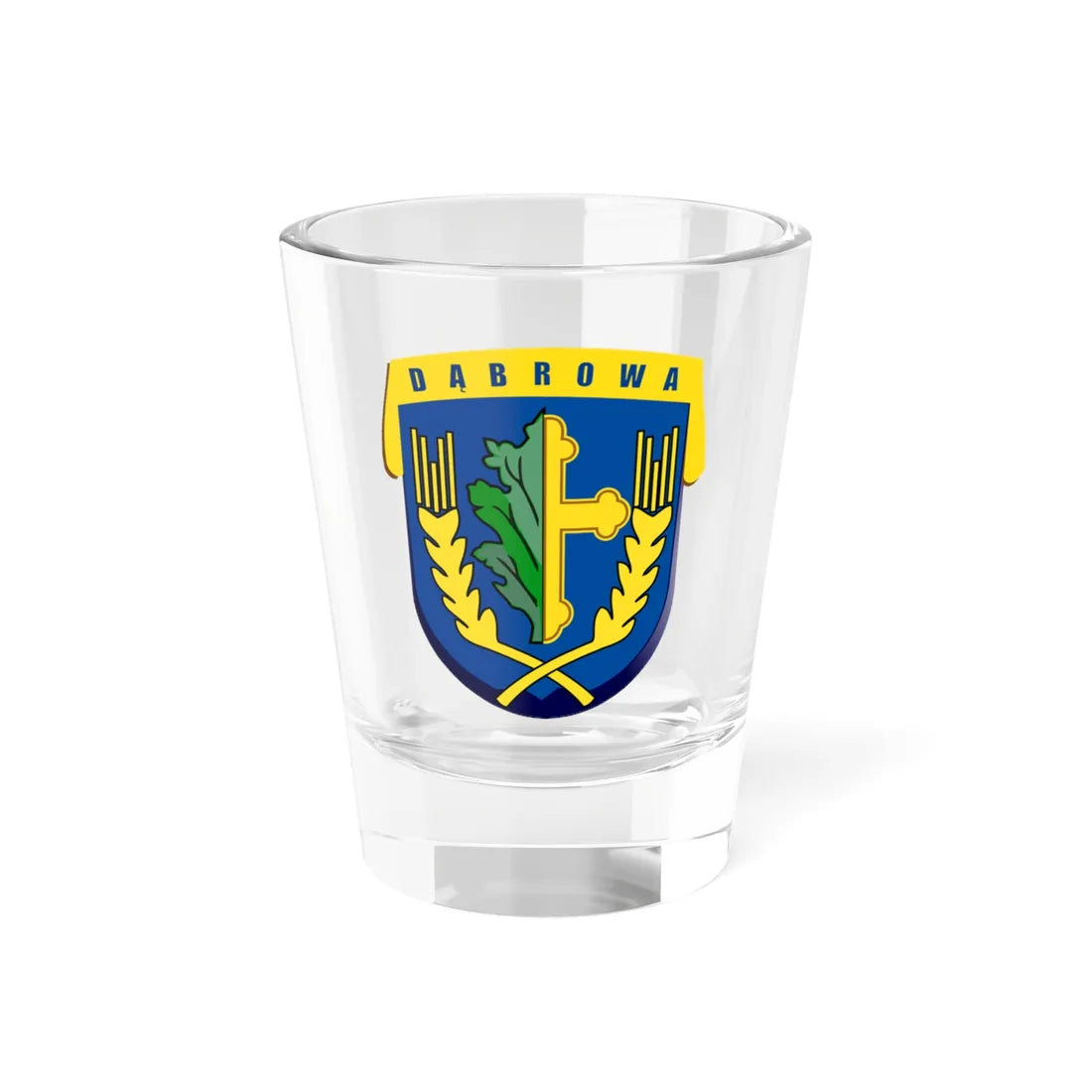 POL gmina Dąbrowa COA (Poland) (Coat of Arms) Shot Glass 1.5oz 1.5oz - Go Mug Yourself
