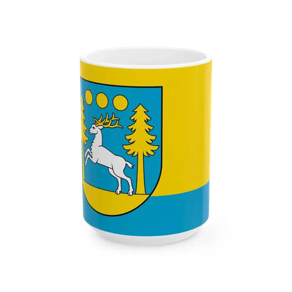 POL gmina Domaszowice flag (Poland) White Coffee Mug 15oz - Go Mug Yourself
