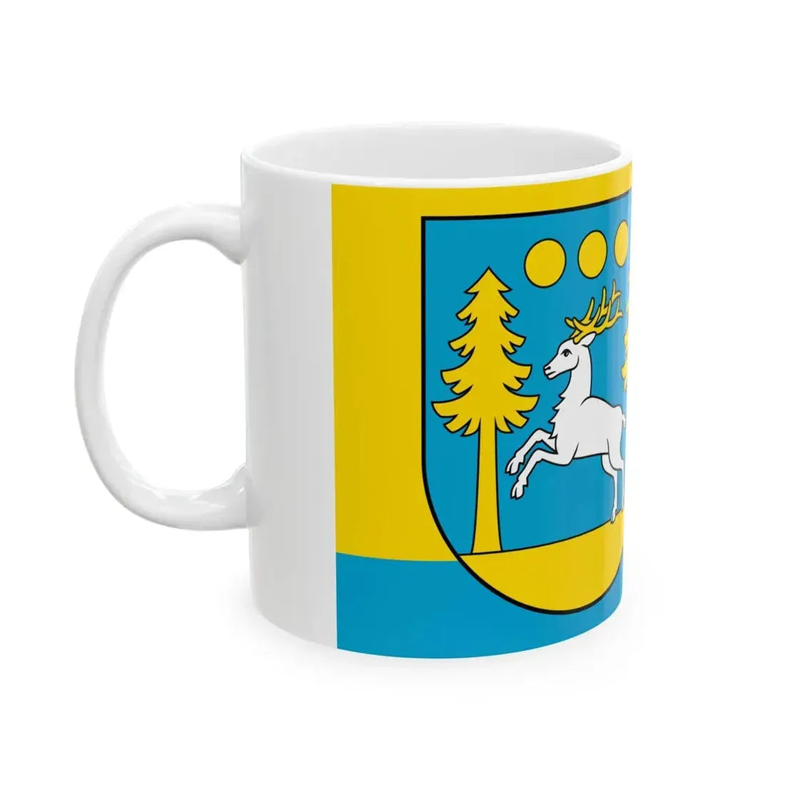 POL gmina Domaszowice flag (Poland) White Coffee Mug - Go Mug Yourself