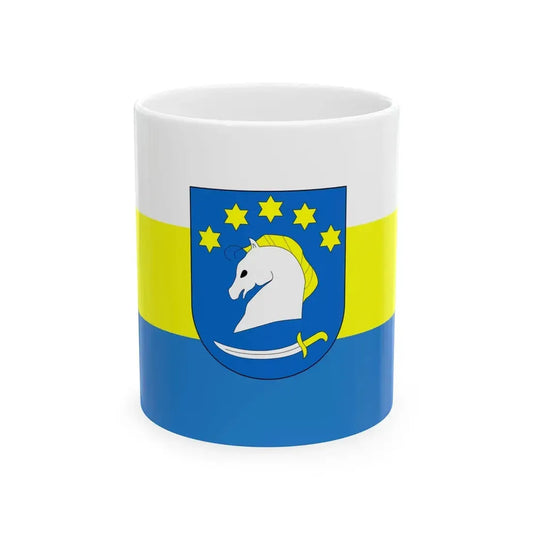 POL gmina Dziemiany flag (Poland) White Coffee Mug 11oz - Go Mug Yourself