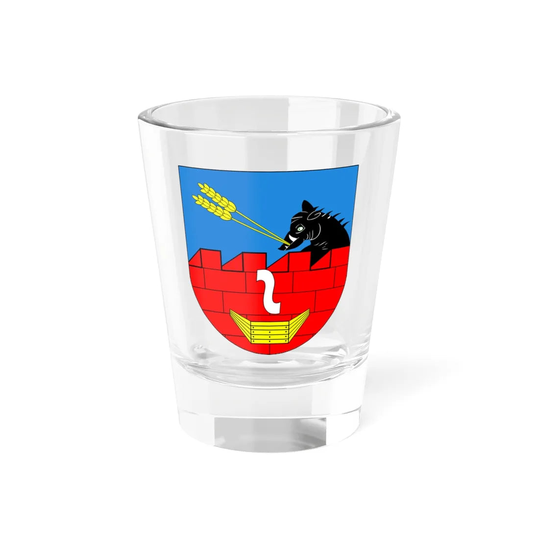 POL gmina Gnojno COA old (Poland) (Coat of Arms) Shot Glass 1.5oz 1.5oz - Go Mug Yourself