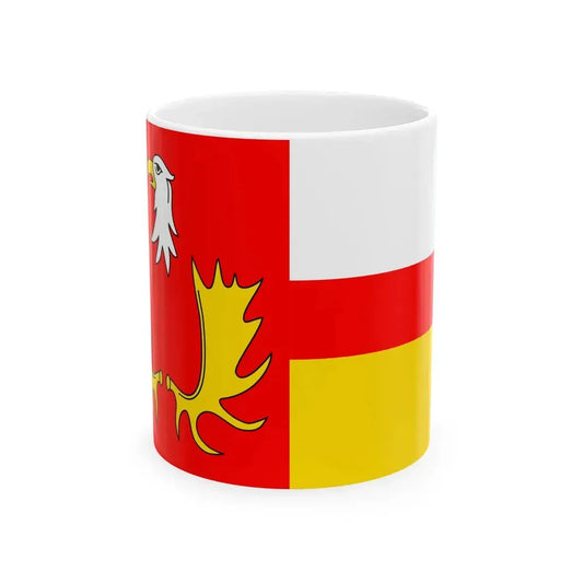 POL gmina Izabelin flag (Poland) White Coffee Mug 11oz - Go Mug Yourself