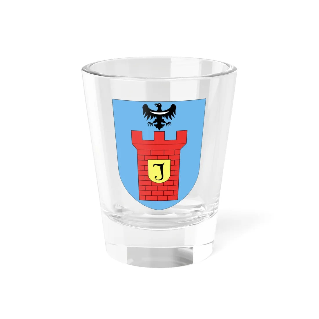 POL gmina Jerzmanowa COA (Poland) (Coat of Arms) Shot Glass 1.5oz 1.5oz - Go Mug Yourself