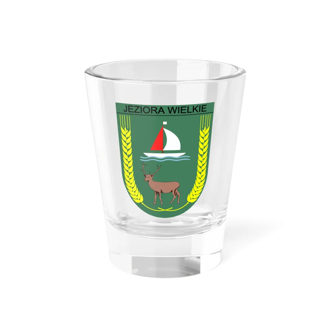 POL gmina Jeziora Wielkie COA (Poland) (Coat of Arms) Shot Glass 1.5oz 1.5oz - Go Mug Yourself