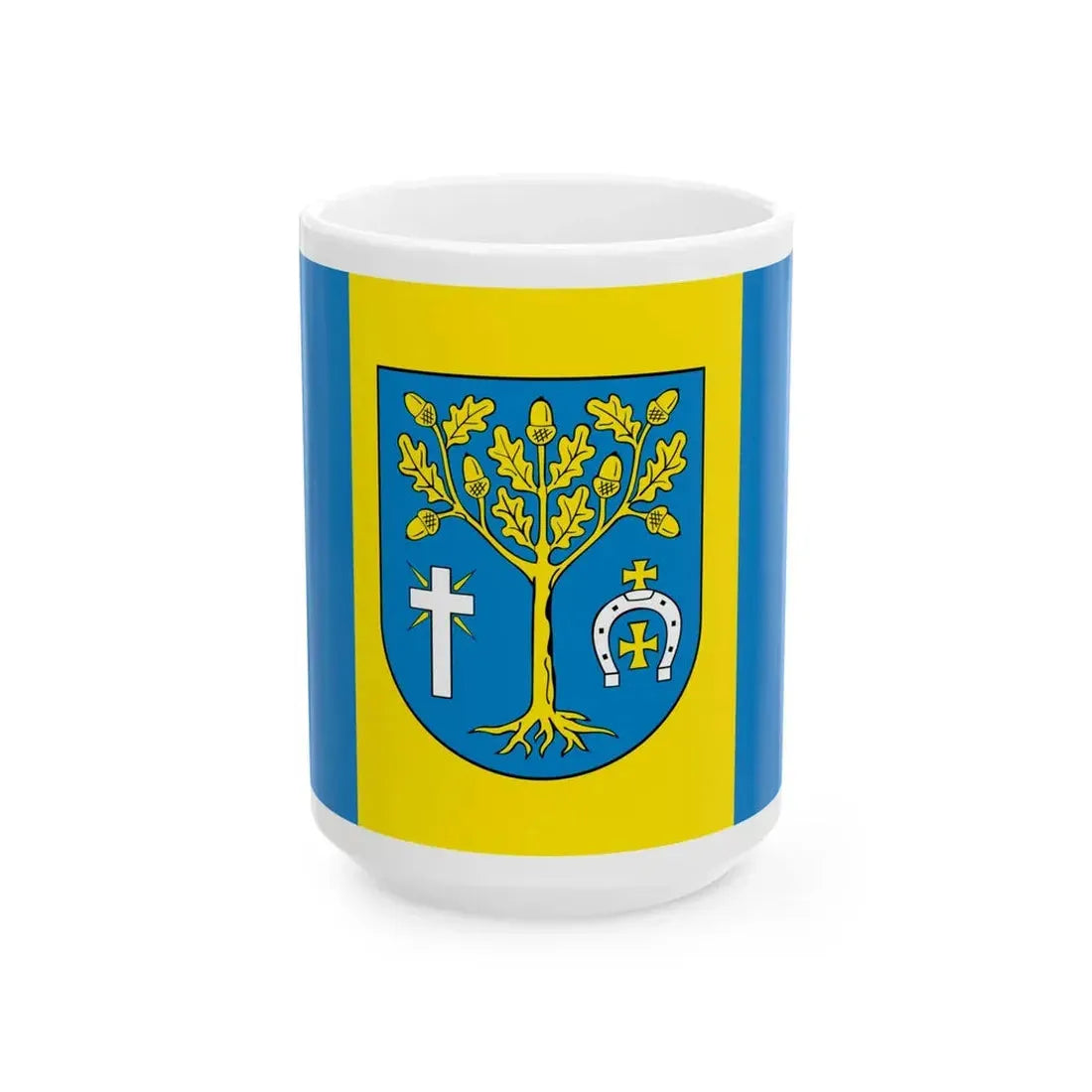POL gmina Jezowe flag (Poland) White Coffee Mug 15oz - Go Mug Yourself