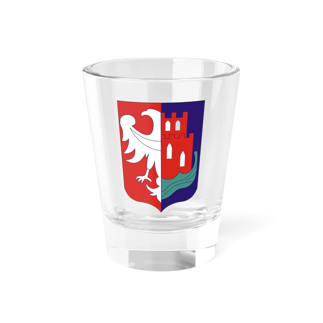 POL gmina Kamieniec Ząbkowicki COA 1981-2013 (Poland) (Coat of Arms) Shot Glass 1.5oz 1.5oz - Go Mug Yourself
