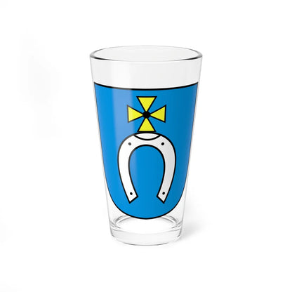 POL gmina Lutowiska flag (Poland) (Coat of Arms) Pint Glass 16oz 16oz - Go Mug Yourself