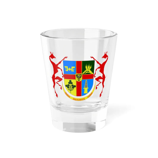 POL gmina Miłkowice COA alt (Poland) (Coat of Arms) Shot Glass 1.5oz 1.5oz - Go Mug Yourself